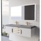 Castello Usa Thames 60-inch White Vanity Set with Gray Top and Gold Handles CB-MC-60W-GLD-20146-GR - alternate 3